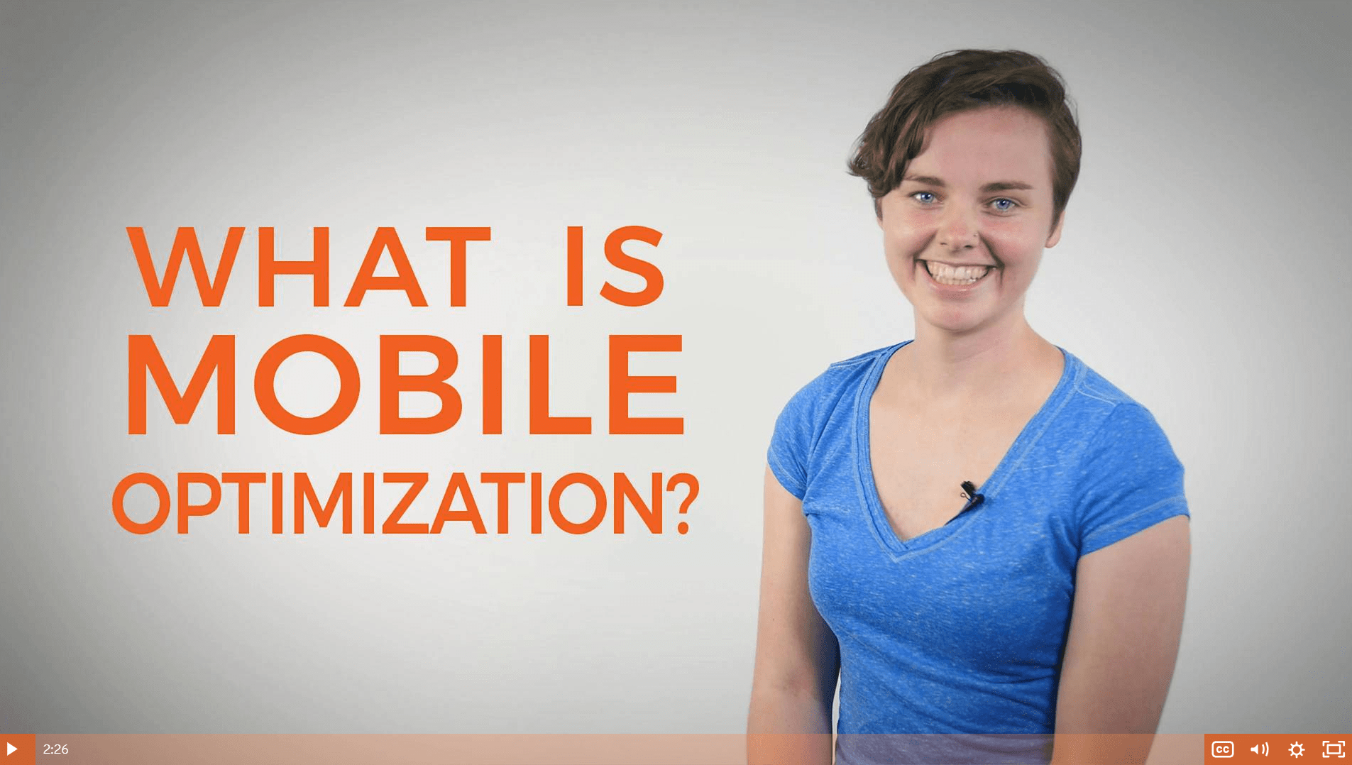 What is mobile optimization?