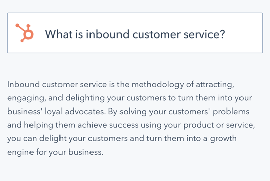 What is Inbound Customer Service